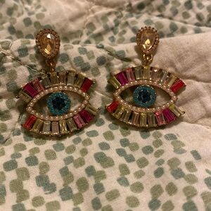 Evil Eye Dangle Earrings